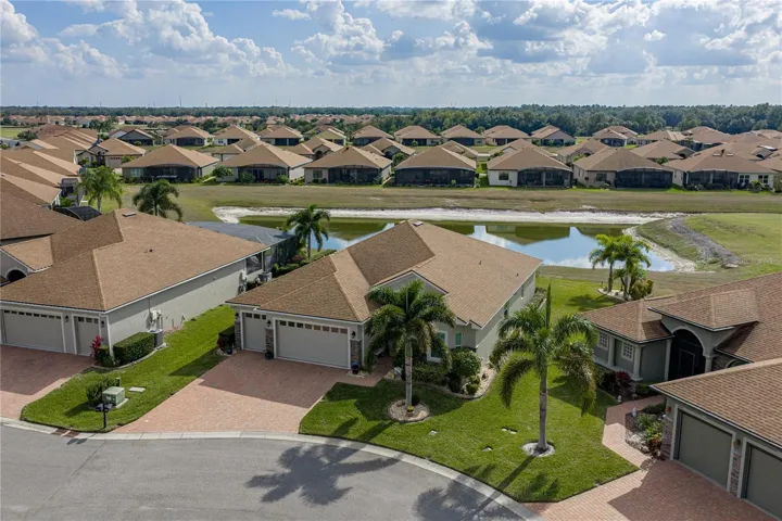 Drone view of house