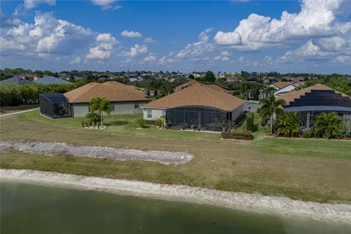 Drone view of house