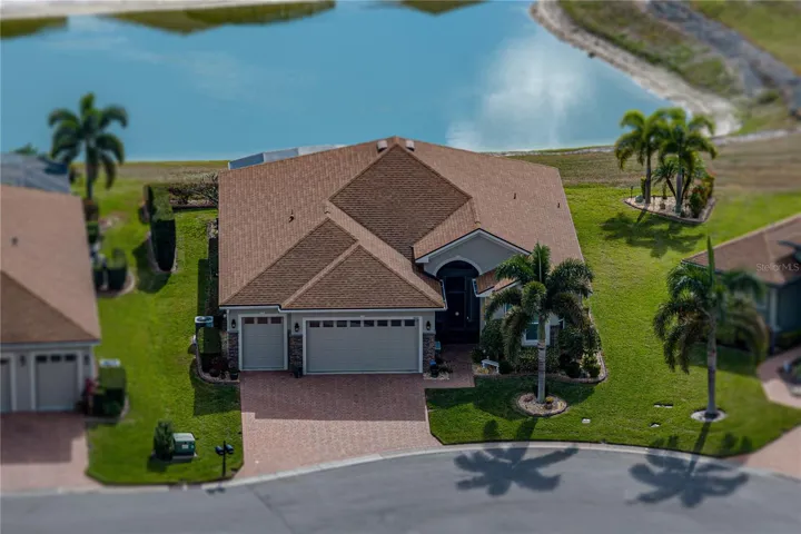 Drone view of house