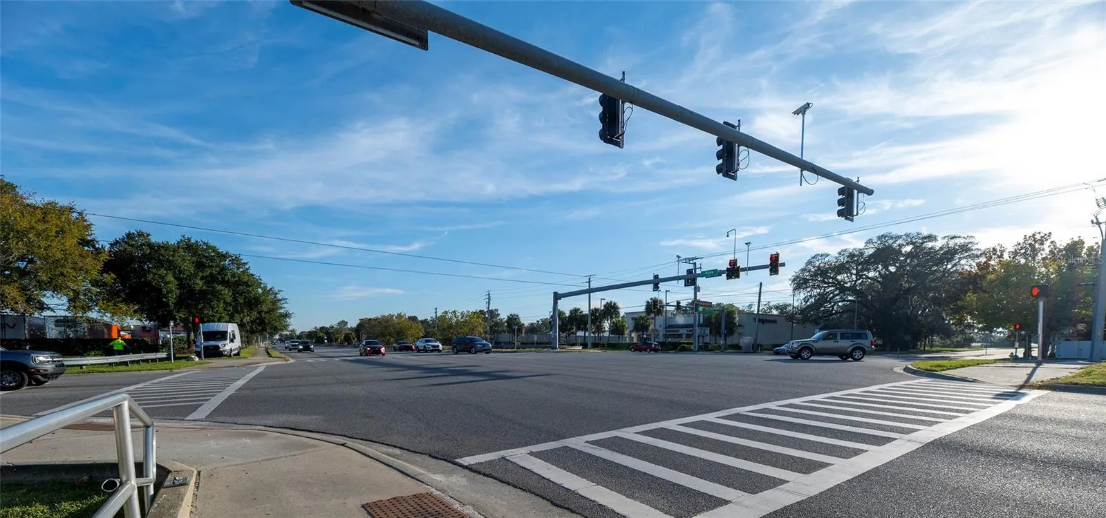 Corner location with Traffic lights
