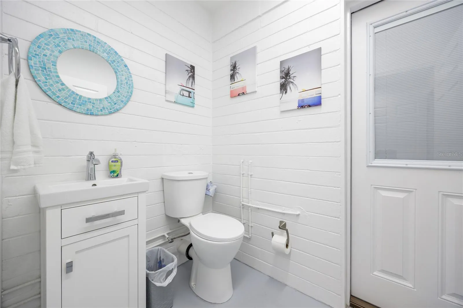Half bath with Private outdoor shower