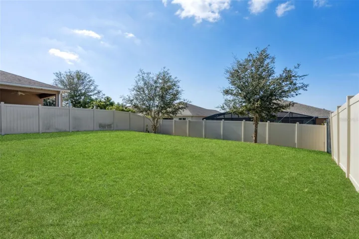 Fenced in yard