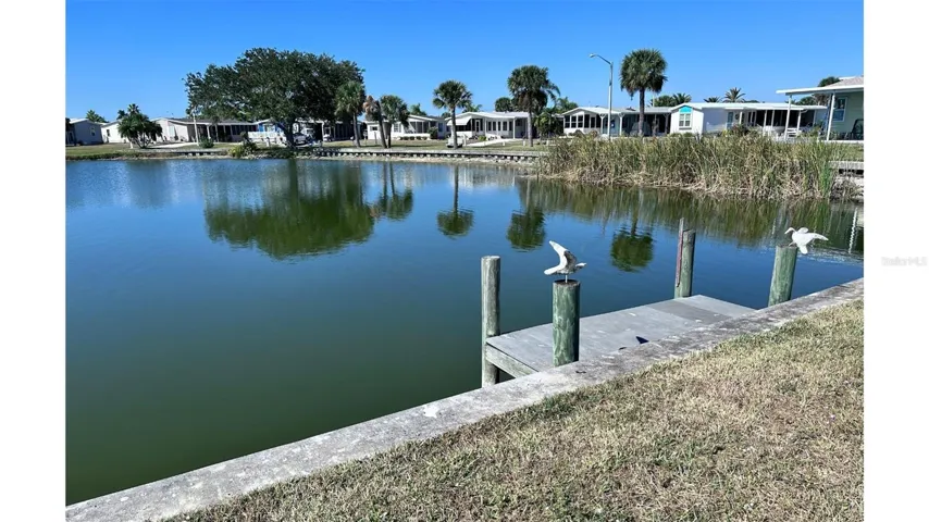 Private dock on lake