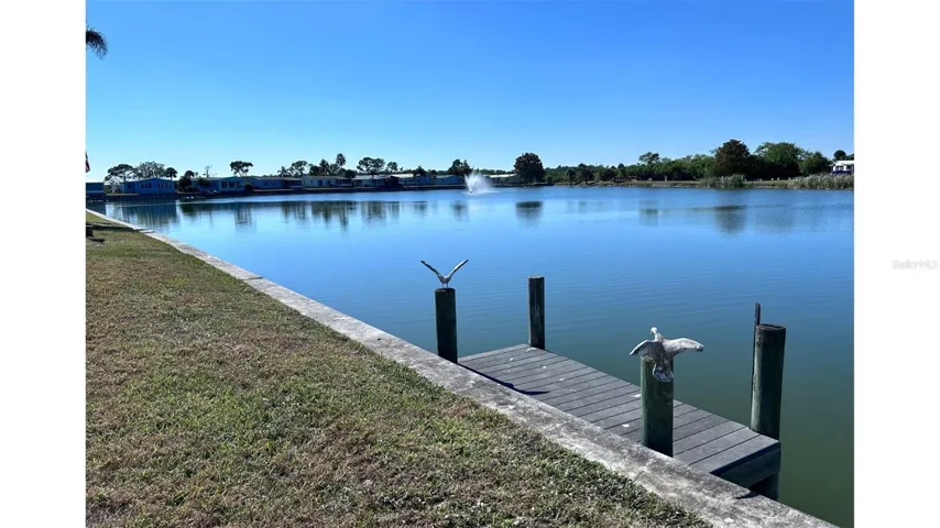 Private dock on lake