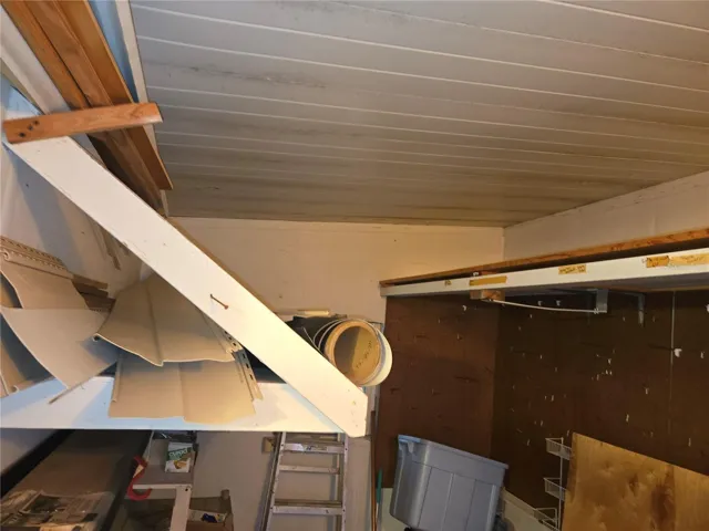 Shed has overhead storage too