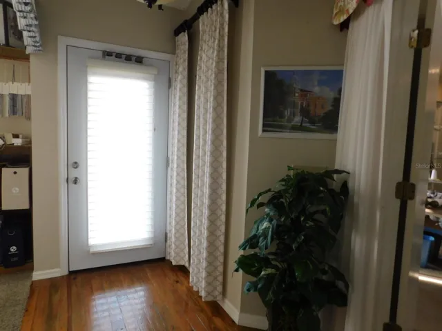 foyer with wood floor