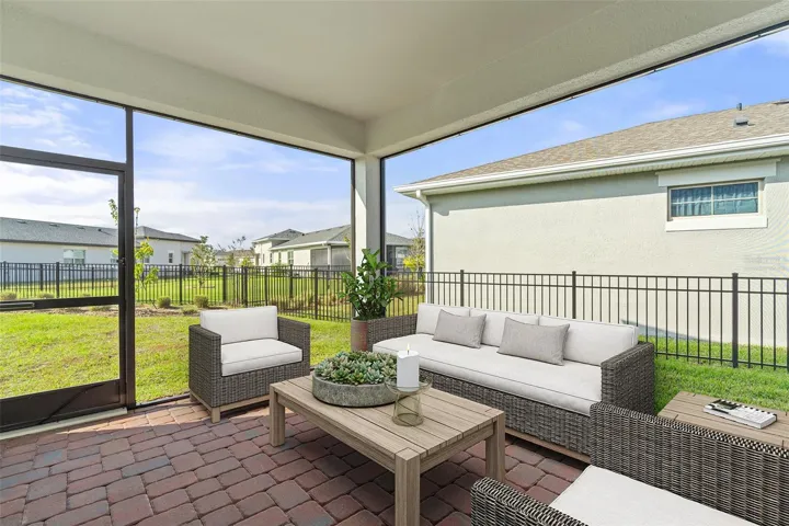 Virtually Staged Screened Lanai