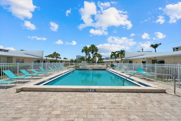This is the pool located at the front of the property.