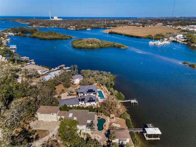 River view, subject property is pictured in the bottom of the photo.