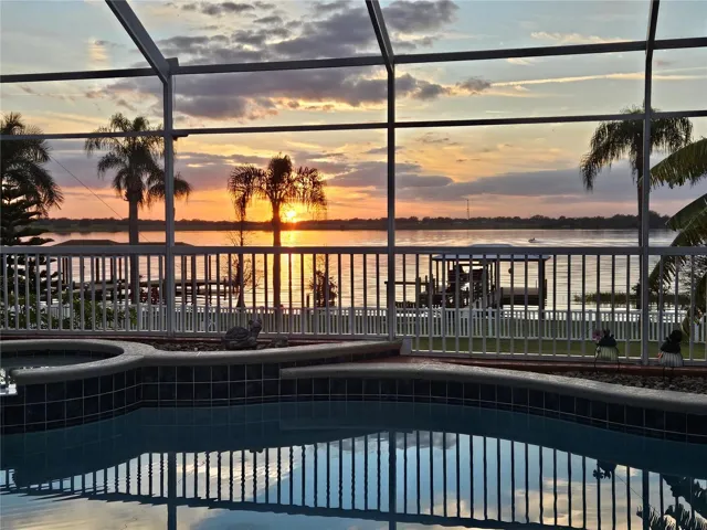 Sunset backyard