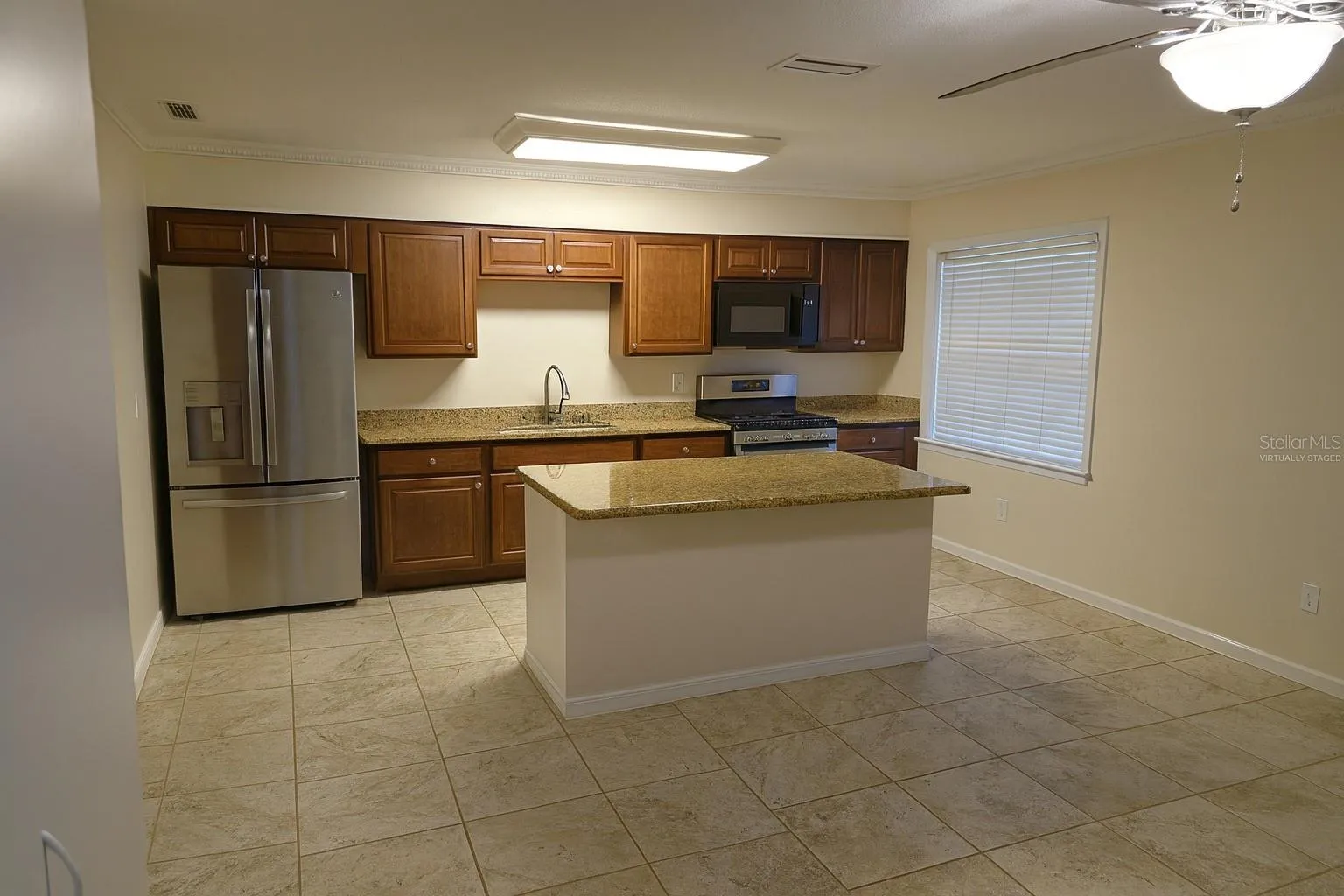 Virtually Staged Kitchen and Eat-in Dining Area