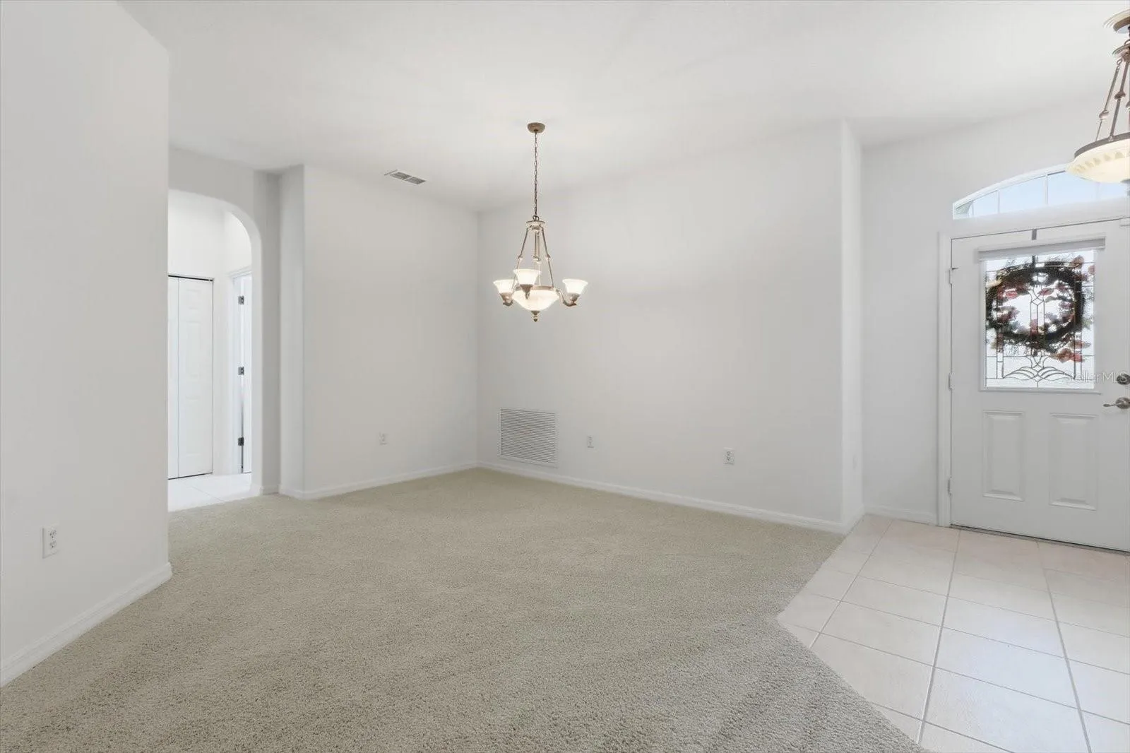 Dining Room and Enty from Living room view