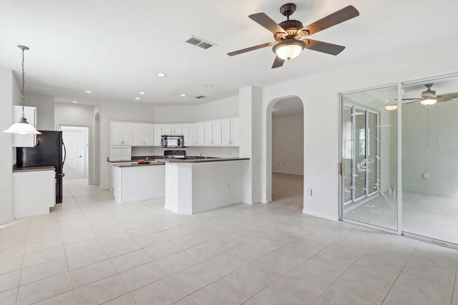 Family room looking at Kitchen