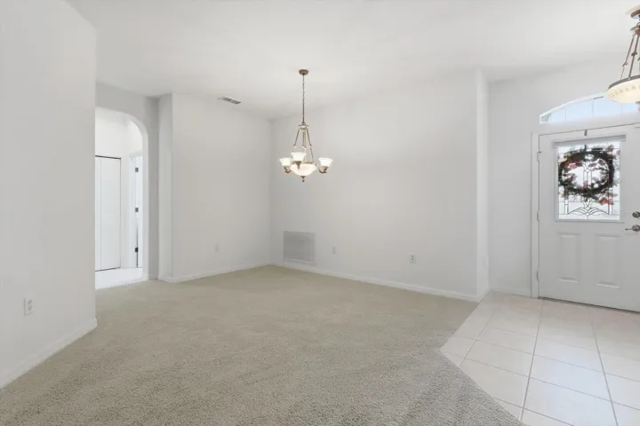 Dining Room and Enty from Living room view
