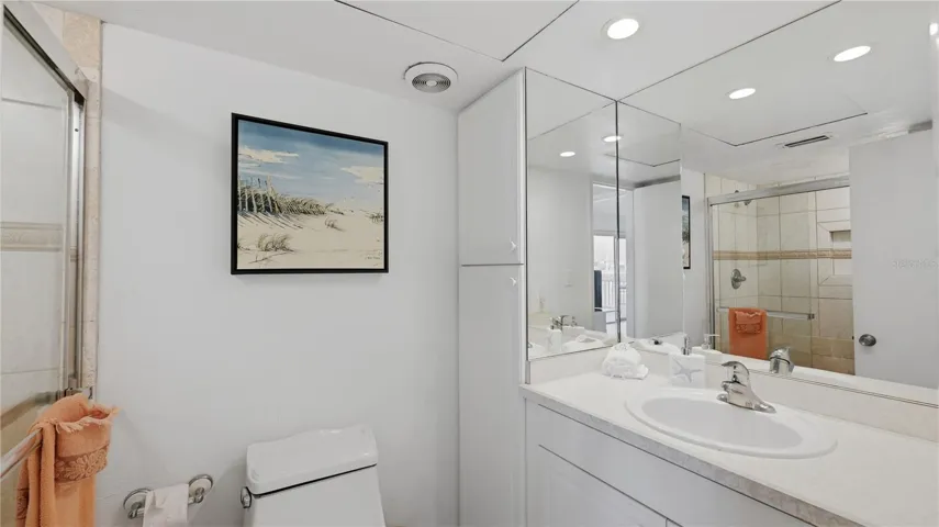 Primary Bathroom with beautiful tiled shower.