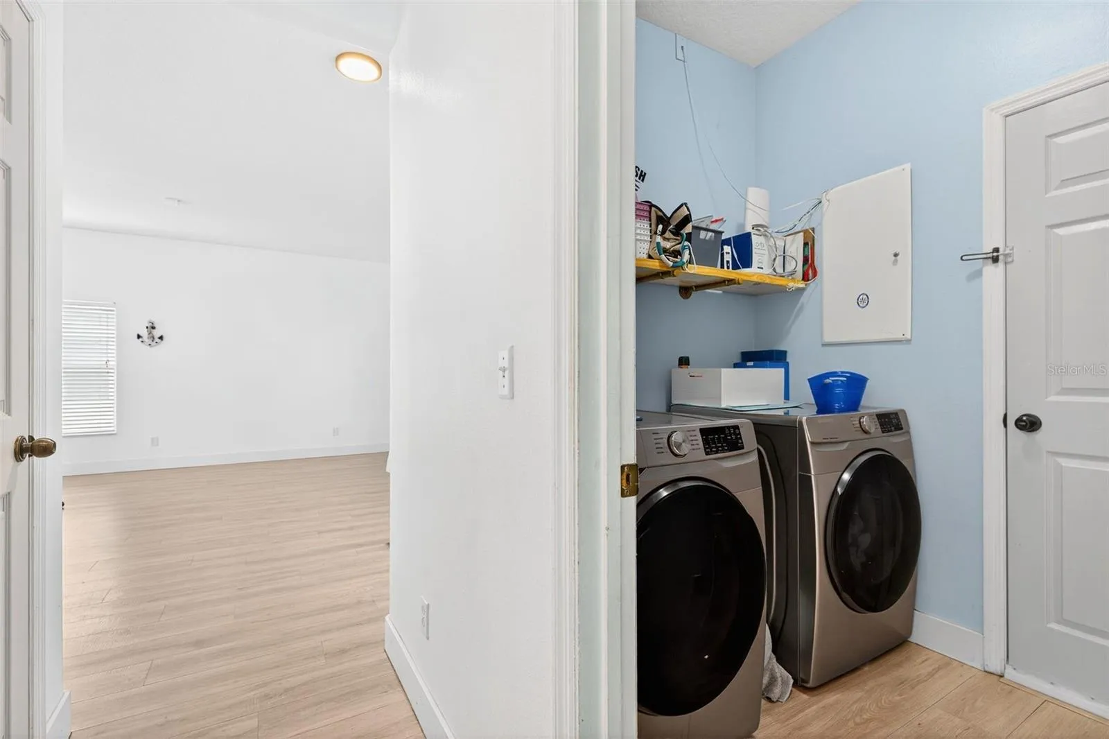 Indoor laundry with OnQ panel