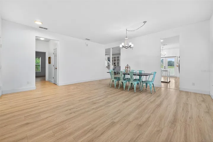 Spacious dining room