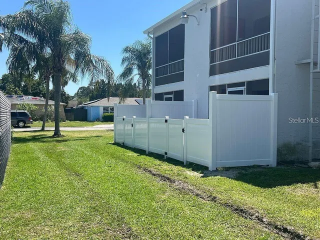 Fence off the Rear Screened in Patio (Available on Some Units)
