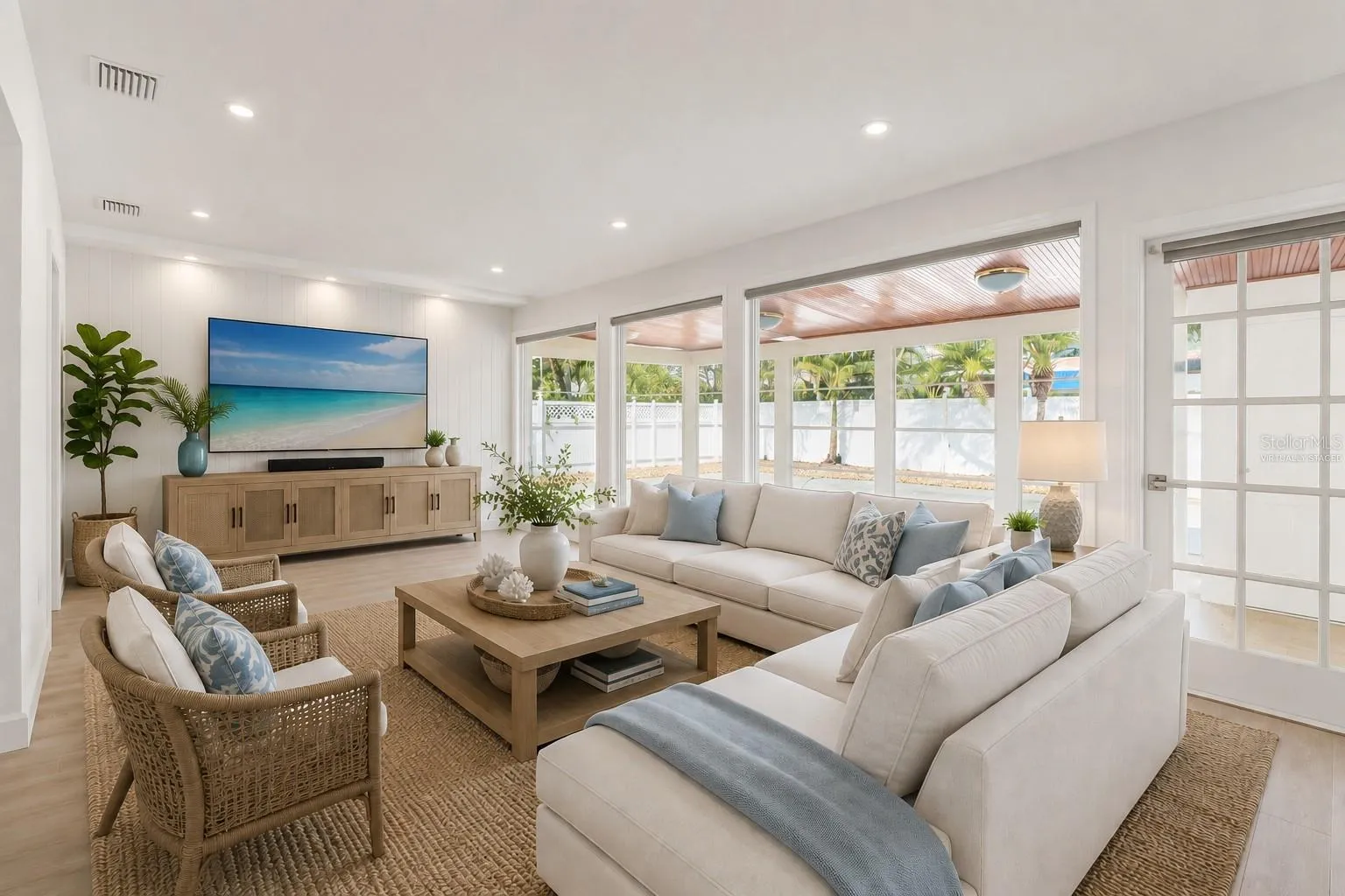 Family Room Virtually Staged