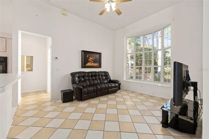 Dining room with beautiful backyard view