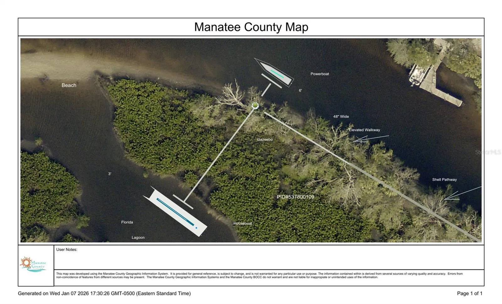 Close up areal of Possible Dock and Elevated Walkway at subject property
