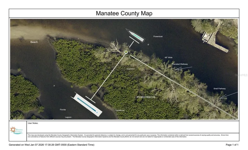 Close up areal of Possible Dock and Elevated Walkway at subject property