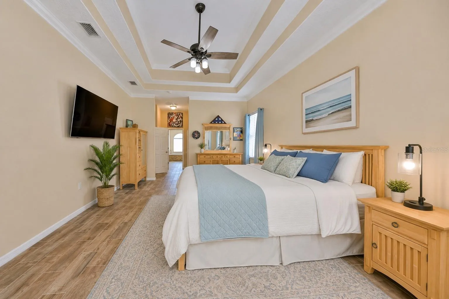 vitually staged Main home owner's suite