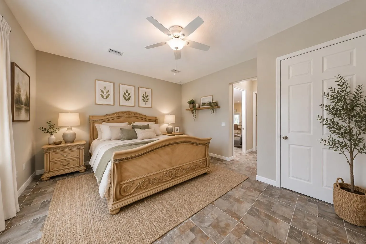 virtually staged in law suite main bedroom