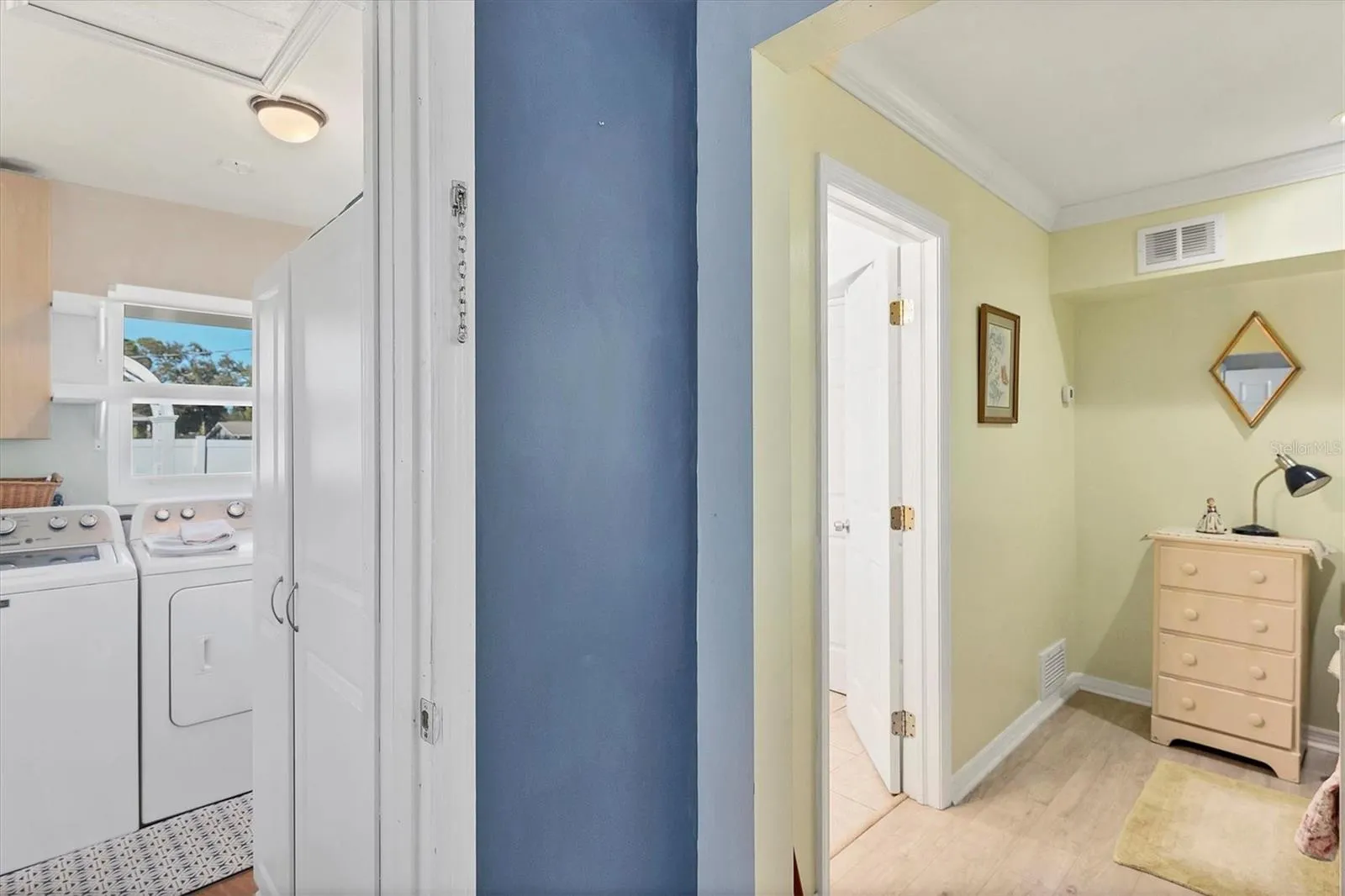 In-Law Suite. Door to Bathroom and Laundry