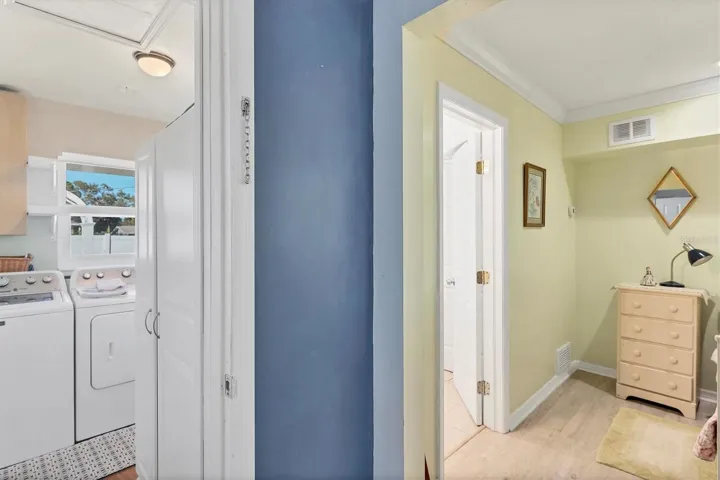 In-Law Suite. Door to Bathroom and Laundry