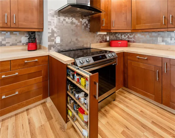Kitchen with custom cabinets