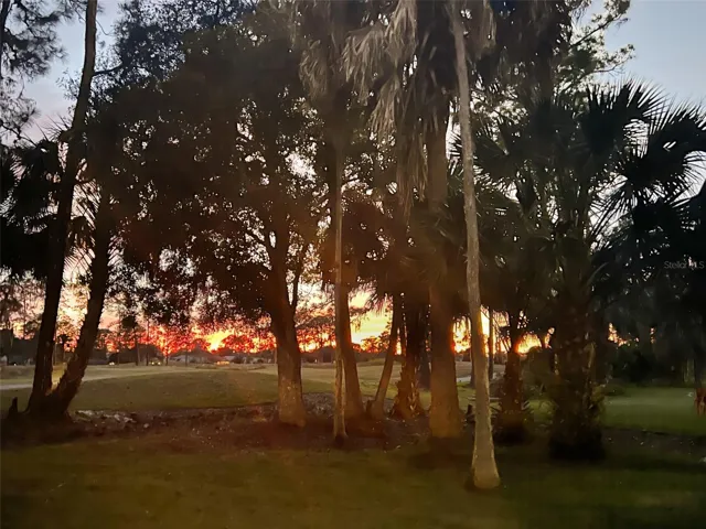 View of sunset from lanai