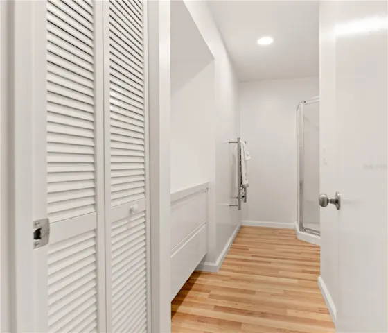 Second full bathroom in the hallway with the third bedroom