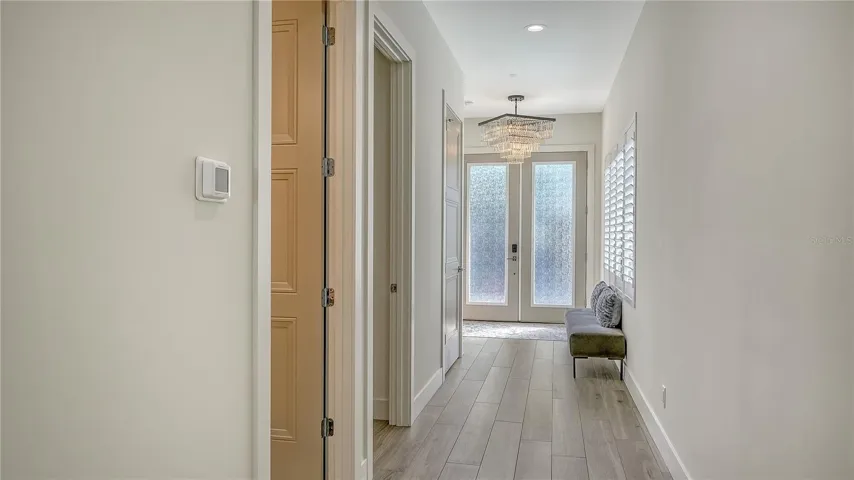 First level hall way to front entry