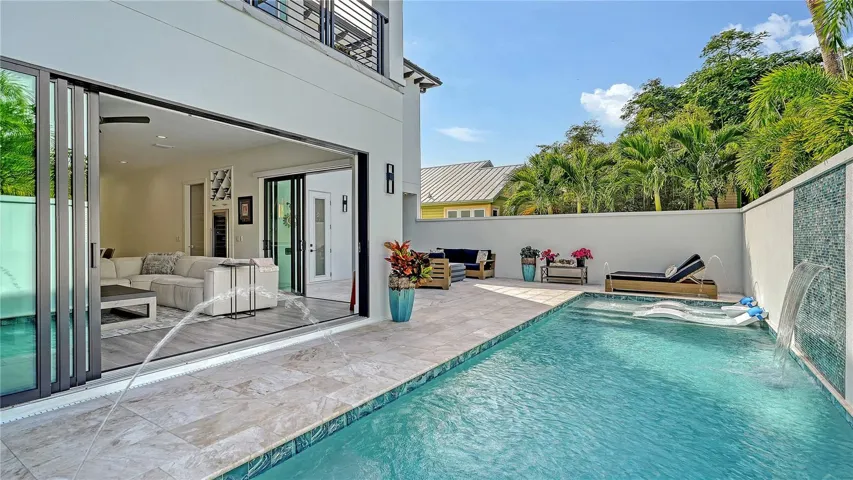 Pool and pool deck.
