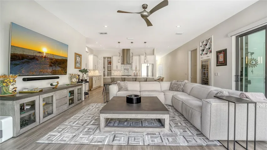 Great room and kitchen space great for entertaining.