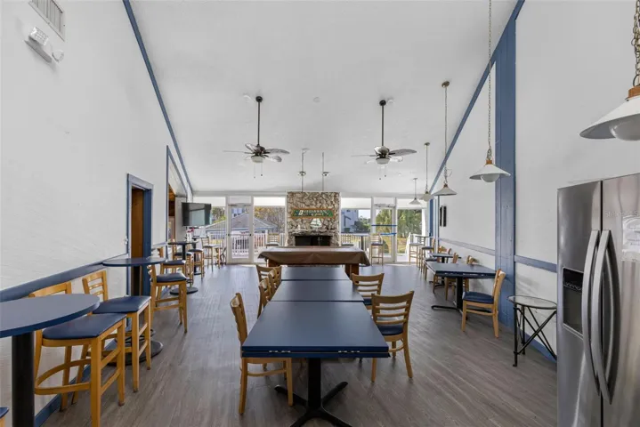 Dining area of the clubhouse.