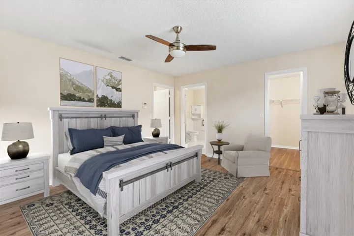 Virtually staged Primary bedroom.