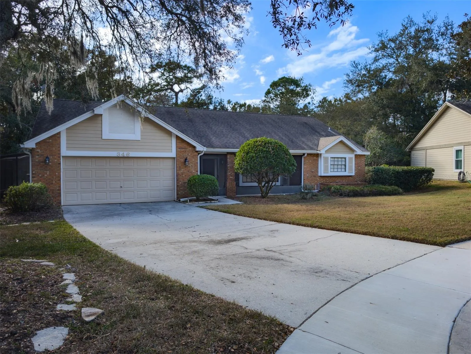 3 bedrooms, 2 baths large cul de sac lot