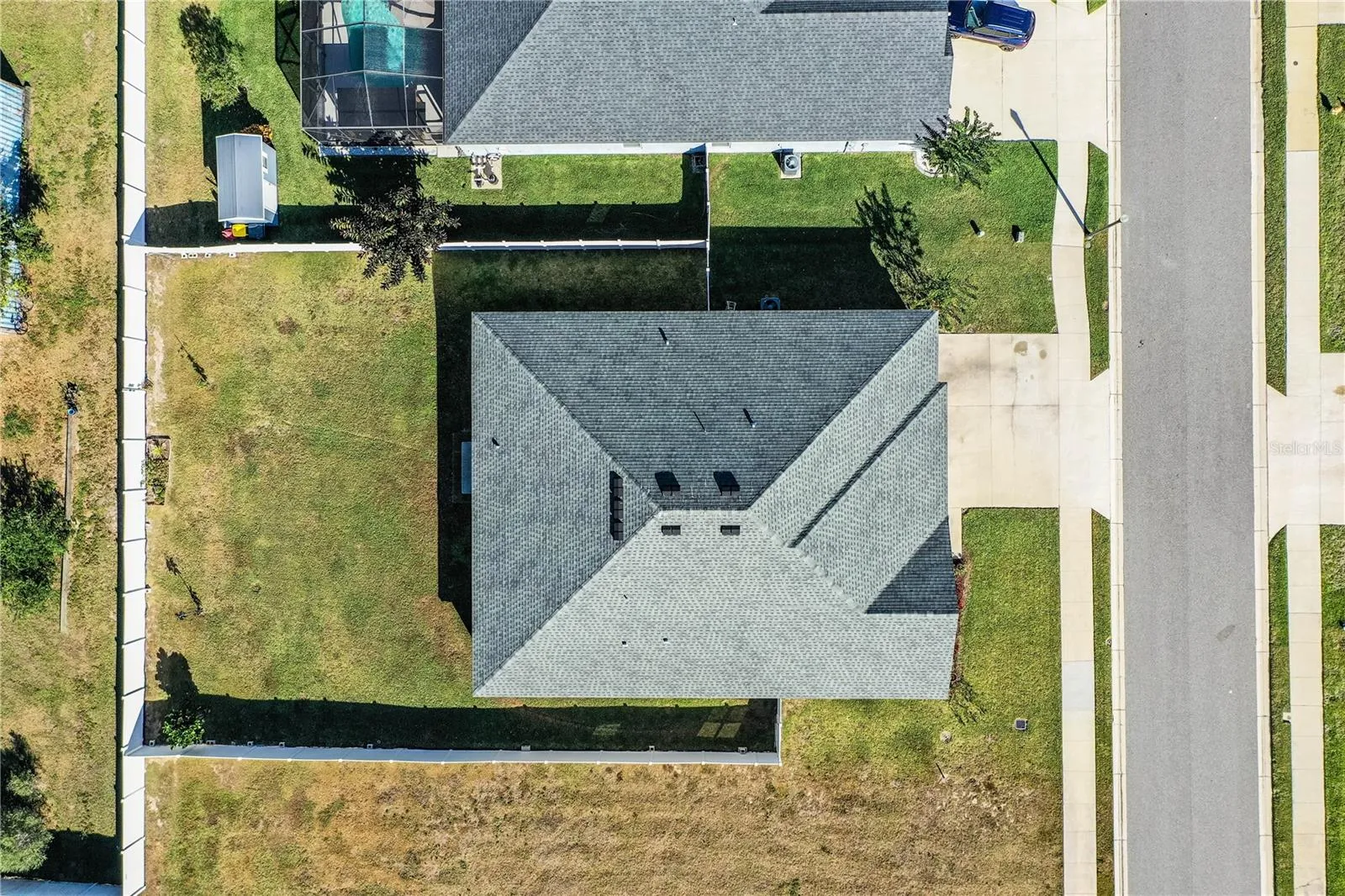 Aerial directly overhead