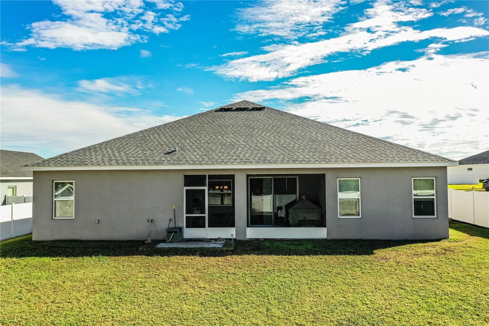 Rear of home