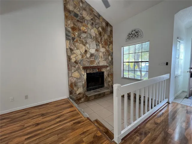 Sunken Sitting Room with Fireplace