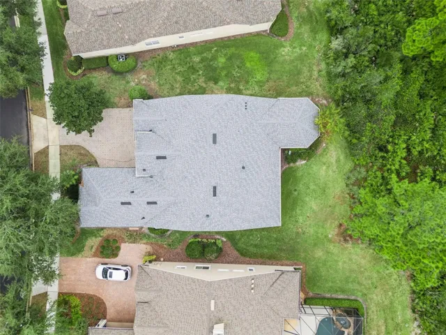 Aerial view from above the home