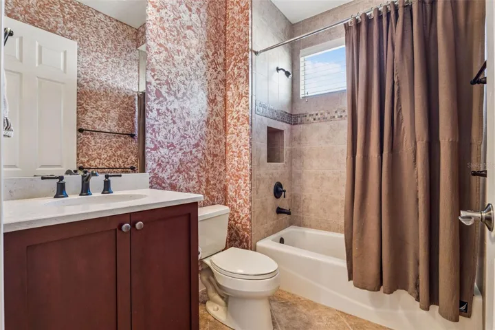 Bathroom #2 w/ quartz countertop & tub/shower combo