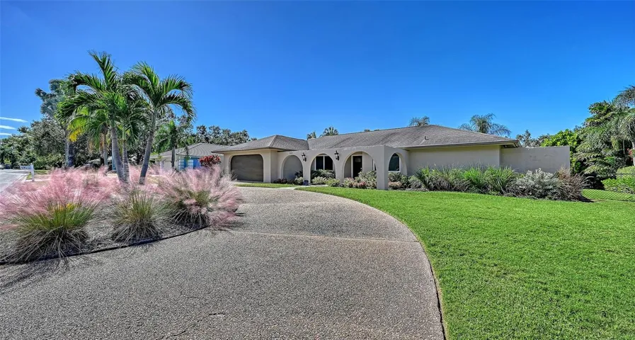 The circular drive provides extra guest parking and easy access to the house...