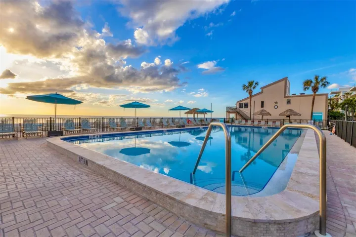 A Sparkling heated pool