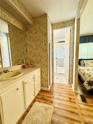 En-suite with separate sink area.