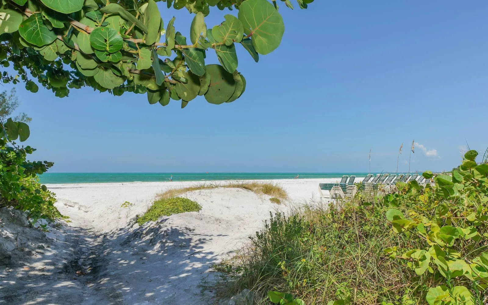 The path to the Whispering Sands private beach.