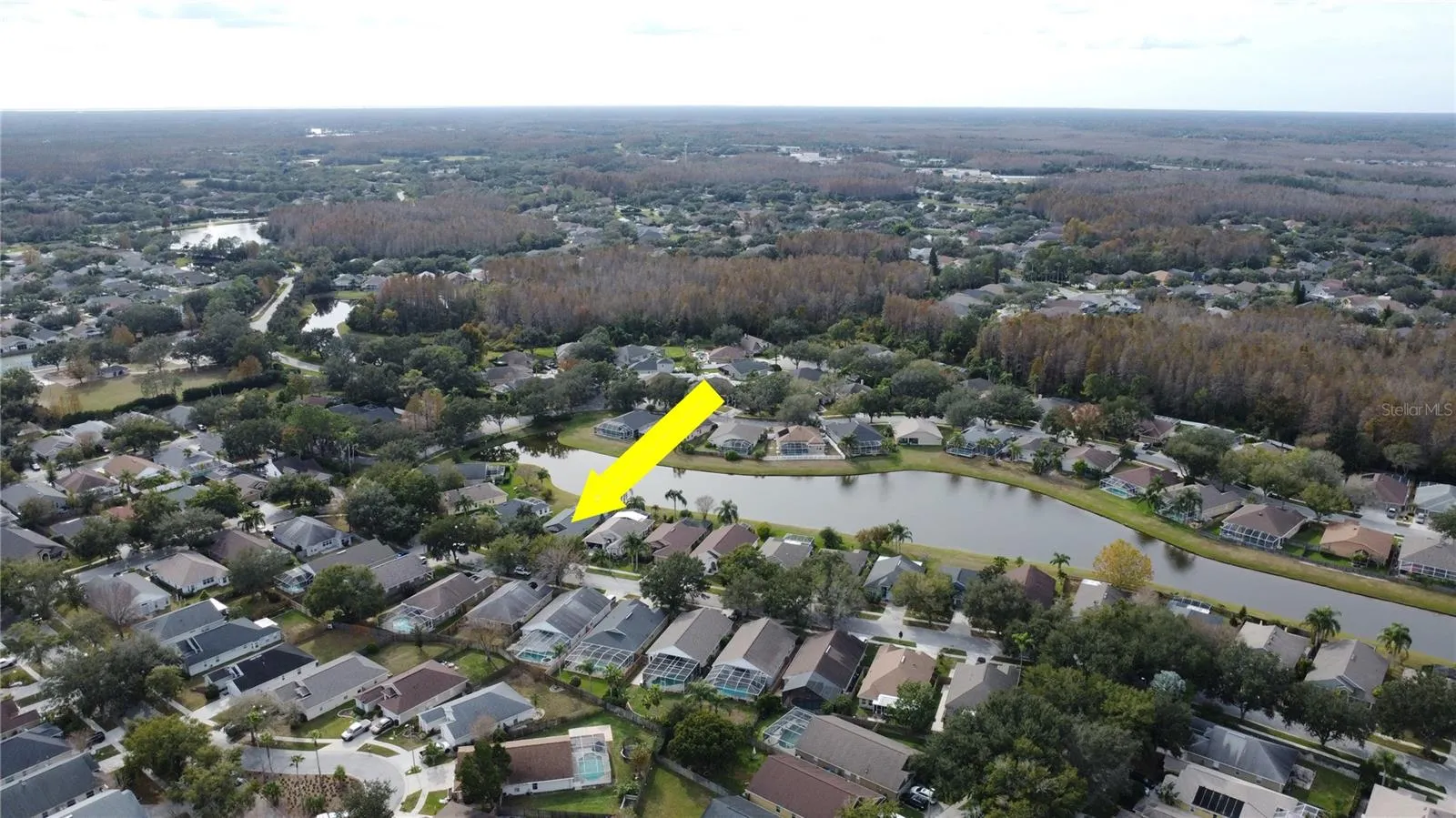 Aerial View with Private water view