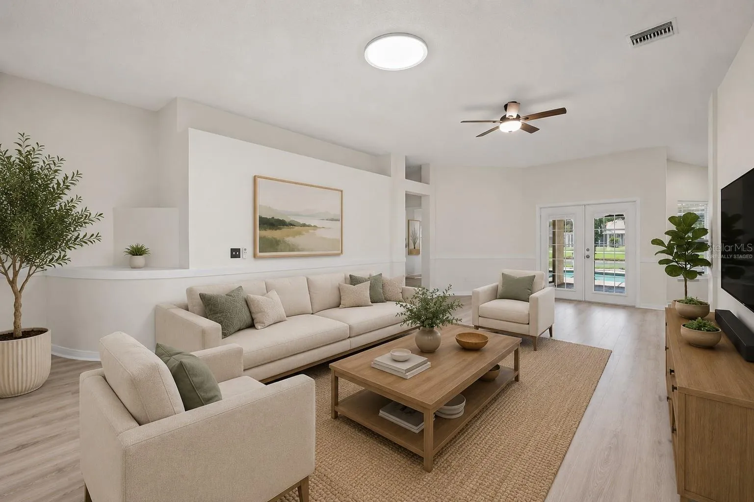 Virtually Staged Livingroom